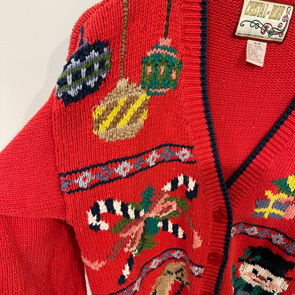 Festive Red Holiday Cardigan - Picture 8 of 14